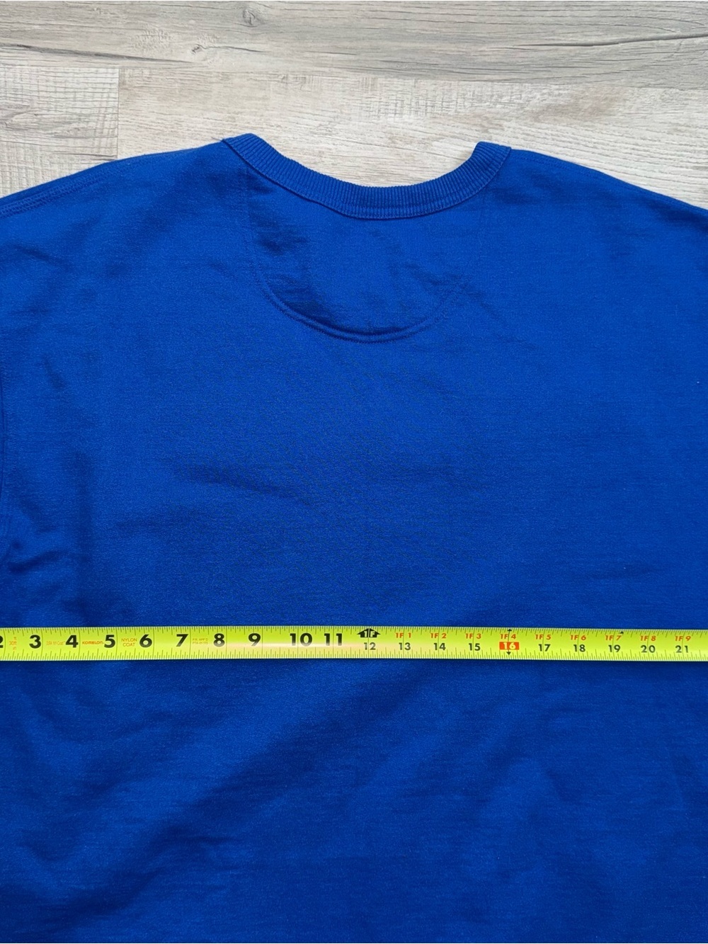 Champion Powerblend Fleece Crew Felt Script Logo Chainstitch GF88H Blue Sz XL - Picture 9 of 16